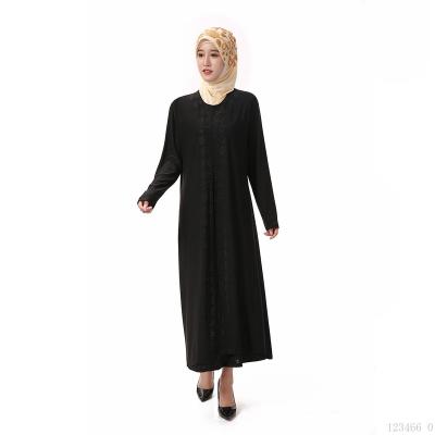 China Islamic Fashion Open Front Kimono Arabic Style Dubai Abaya Muslim Clothing Long Sleeve Dress 2022 Latest New Designs Embroidery Muslim Cardigan for sale