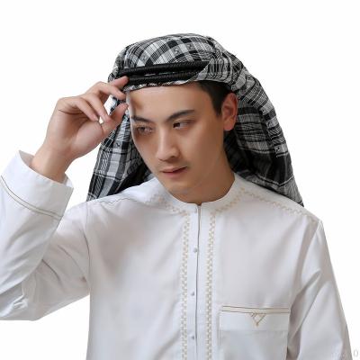 China 2022 Style Men's Long Headwear Arab Hijab Scarf Islamic ScarvesTurban Headcover Arab Scarf Print For Men Muslim Clothing PrayerTurbante for sale