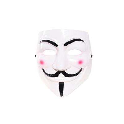 China Hot Factory Sale Original PVC Face V Mask Halloween Mask V White Plastic Ghost Dance Masquerade Party For Vendetta Face Wholesale for sale