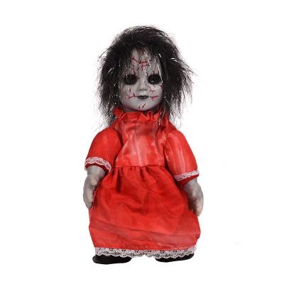 China Factory Wholesale Durable Scary Ghost Kid Halloween Toys Outdoor Electric Doll Haunted House Voice Control Halloween Decorations Prop for sale