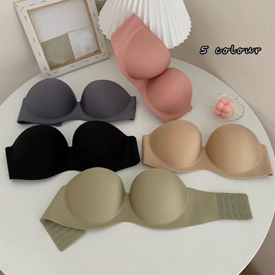 China Wholesale Women's Seamless Back Bra Lift Up Strapless Backless Bra for sale