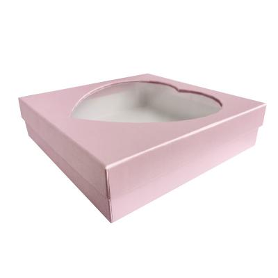 China Custom Logo Eco Friendly Paper Cardboard Recyclable With Clear PVC Window Gift Packing Box for sale