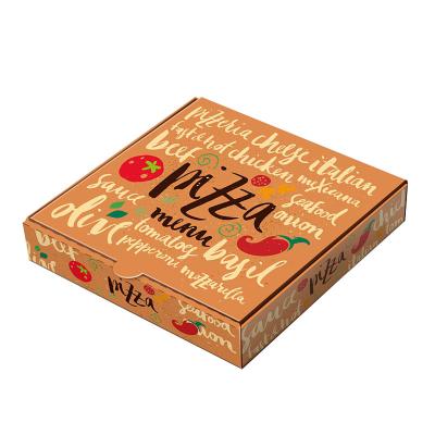 China 6/7/8/9/10/12 Inch Corrugated Package Box Pizza Packing Box Recyclable Wholesale Delivery Custom Takeout Package for sale