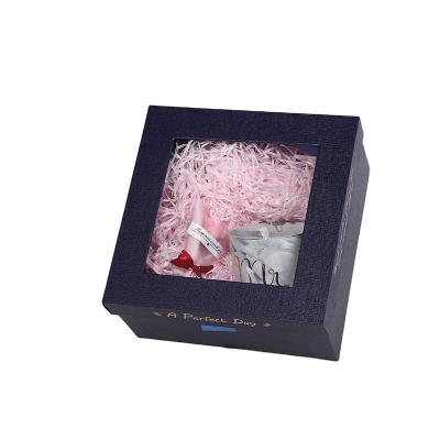 China Wholesale custom holiday opening window PVC materials factory logo lipstick chocolate gift box reused romantic cake boxes for sale