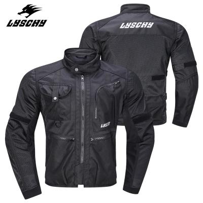 China LYSCHY Motorcycle Jacket Summer Men's Breathable Mesh Motorbike Rally Motocross Riding Jacket With 6 Pcs Chaqueta Moto M-4XL Protectors for sale