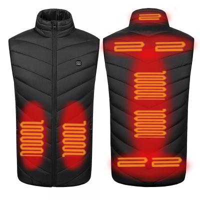 China Brand New Plus Size Jacket USB Men's Winter Clothing Vest Infrared Electric Heating Electric Black Plus Motorcycle Thermal Vest Motorbike for sale