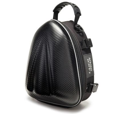 China EVA 18L Carbon Fiber Motorcycle Tail Bag Waterproof Motorcycle Rear Seat Bag Motorcycle Helmet Travel Rider Backpack for sale