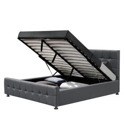 中国 Multifunctional Storage Willsoon Furniture 1149-1G LED Chenille Velvet Fabric Gas Lift Storage Bed 販売のため