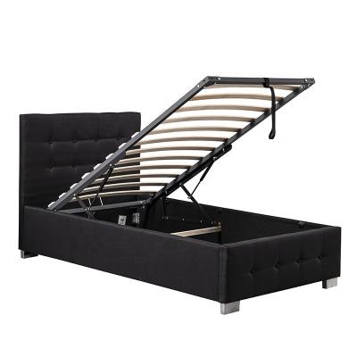 China Willsoon Storage Furniture 1286G Single Size Storage Bed With Tufted Buttoned Headboard en venta