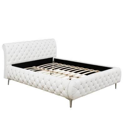 Китай Willsoon Furniture 1586 New Store Modern White Modern Elegant PU Queen Size Bed Crystal Diamond Tufted Headboard High продается