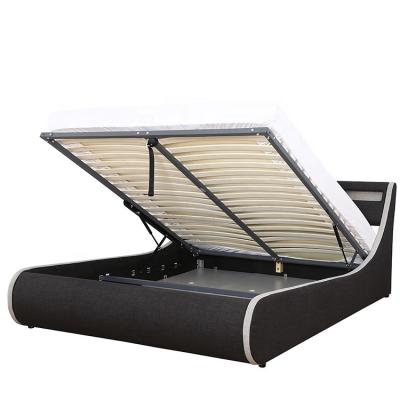 China Willsoon Furniture 1408-1G New Shop Modern Fabric Storage Linen Bed With Led Light à venda