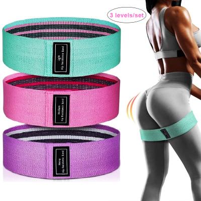 China Eco Friendly Elastic Loop Fabric Non Slip Band Di Bandas De Resistencia Bandas Elasticas Bandasst Fitness Ligas De Resistencia Body Fit Resitance Bands Resistance Bands for sale