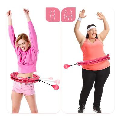 China Wholesale 24 Polynesian Dance Weights Portable Detachable Smart Hooppro Ring Hoop Massager Exercise Polynesian Dance Sports With Ball for sale