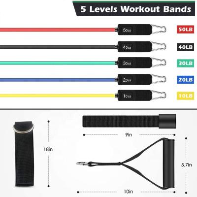 China Elastic Pull Up Heavy-duty Bandas De Resistencia 11 Pcs Pieces Set Heavy Men And Women For Legs And Butt Elastic Chest Eco Resistance Bands Wholesale for sale