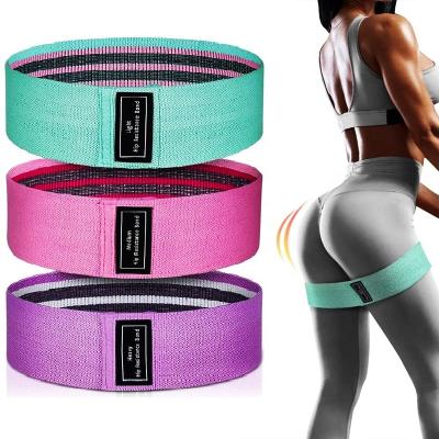 China Long Elastic Band Sustaible Resistance Bands Eco - Friendly Fabric Ligas Fitted Maquinas Para Ejercicio Bandas De Resistencia Body Fit Bands Hip Resitance Band for sale