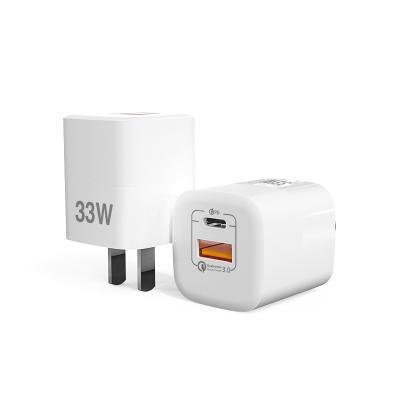 China Quick Fast Chargers 33W Gan Fast Mobile Phone Charger 33W Charger Adapter Mobile Phone Charger for sale