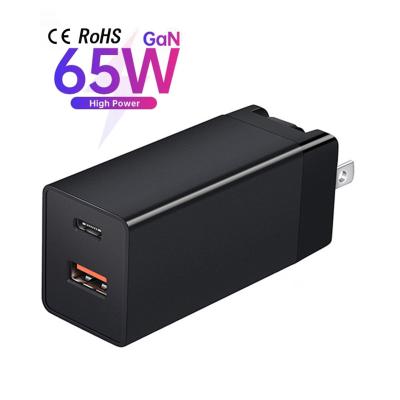 China EU /US /UK /AU Optional For Iphone 13 Gan 65W High Power Wall Charger Usb Palladium 65W Fast Charging Phone Fast Charging Gan Charger For Iphone 13 for sale