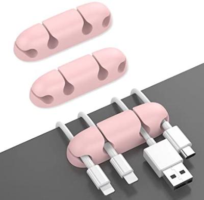 China Eco-friendly Cable Management Holder Clips Adhesive Organizer Silicone Cable Clips for sale