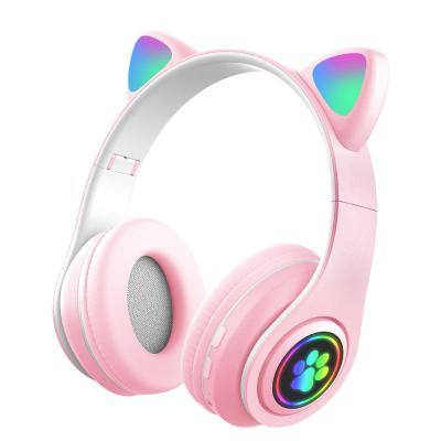 China In-Ear Cat Ear Wireless Earbuds Gaming Headphones Headsets Headphones Led Noise-cancelling Cat Ear Wireless Earphones for sale