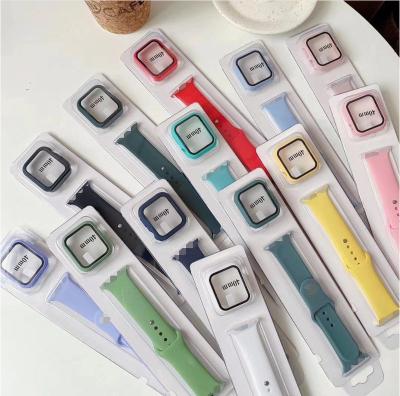 China Hot Sale Silicone Replacement Band Rubber Strap For Apple Watch Band Strap 38 40 42 44 Mm High Quality Eco-friendly Design New for sale