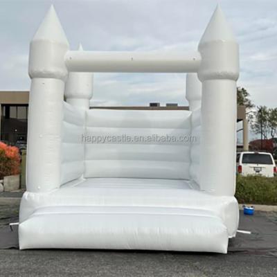 China High quality cheap indoor and outdoor white house toddler entertainment pastel 8ft mini kids bounce house for sale for sale