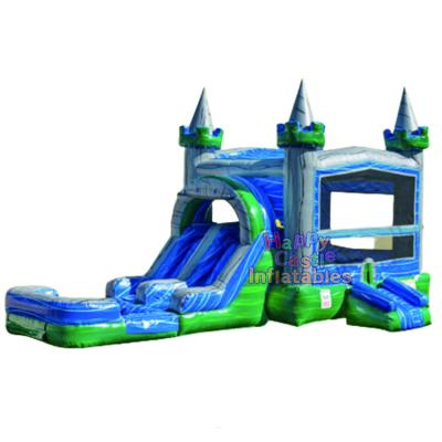 China Commercial Indoor & Outdoor Entertainment Indoor Inflatable Jumping Bouncy Castle Bounce Inflatable Slide Combo With Swimming Pool for sale