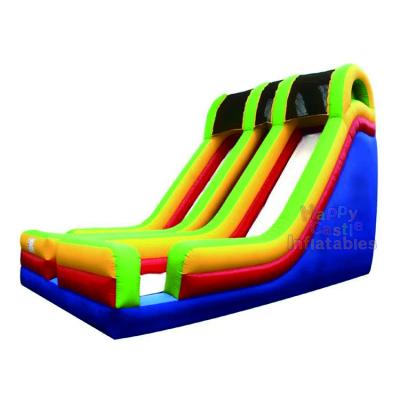 China Outdoor Entertainment Customized Double Lane Slide Bouncer Inflatable Dry Slide For Kids Party Indoor And Outdoor Use for sale