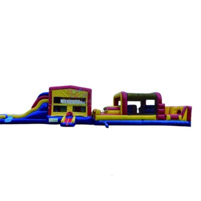 China High Quality Indoor and Outdoor Commercial Grade Inflatable Game Entertainment Cheap Adult Inflatable Obstacle Course With Slide for sale