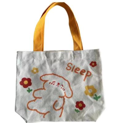 China Factory Best Cartoon Style Cartoon Mom Bag Women's Wholesale Shopping Bag Handled Portable Canvas Tote Bag Logo Printing Customized Printing for sale