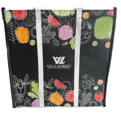 China Non Woven Waterproof Nonwoven Black Insulated Lunch Ice Custom Thermal Large Cooler Bags Food Customized Size for sale