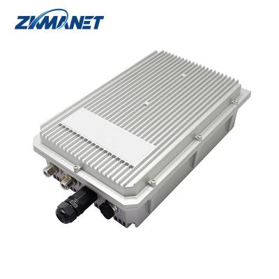 China Video Transmitter And Receiver Long Range 43dBm IP67 20-40km 82Mbps 2T2R AES 64 Nodes Mesh Base Station for sale