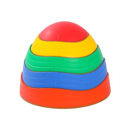 China Building Toy Rainbow Balance River Crossing Stones Toys To Train Plastic Children Exercise Toys Indoor And Outdoor Children's Balance Toys for sale