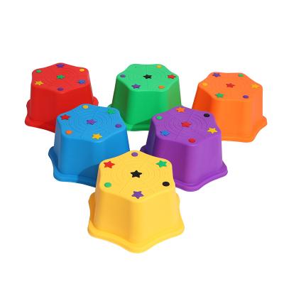 China Toy Flower River Crossing Stones building toys to train children plastic exercise toys indoor and outdoor children's balance toys for sale