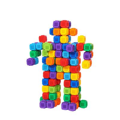 China DIY Block Set Imagination Cube Building Block Assembled Toys Set Educational Kindergarten Puzzle Game Gift For Children for sale