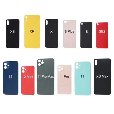 China High Quality Big Hole Glass Back Replacement Iphone Glass Cover Original Iphone 8 Plus Pro Max 12 x Xs 11 Back Panel for sale