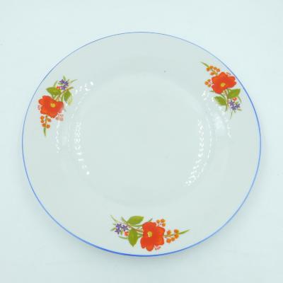 China 2021ceramic viable dish wholesale,cheap ceramic dish,dish serving dishes with adjustable flower decal PVC cutlery tray for sale