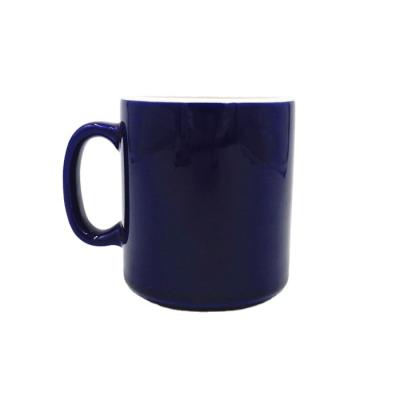 China Sustainable Custom Ceramic Sublimation Delicate Blank Color Changing Mug With Handle for sale