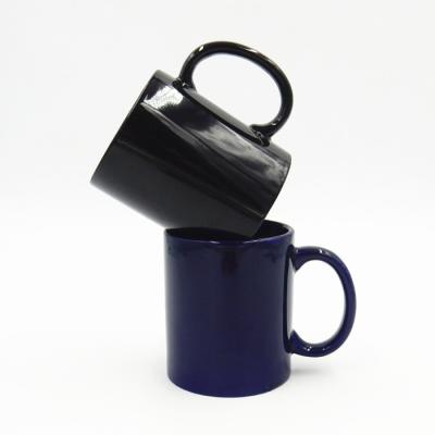 China Various Color Sustainable Blue Ceramic Sublimation Mug for sale