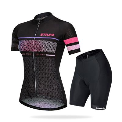 China Breathable Women Cycling Bike Clothing Set Female Racing Bicycle Clothes Girl Cycle Wear Racing Bib for sale