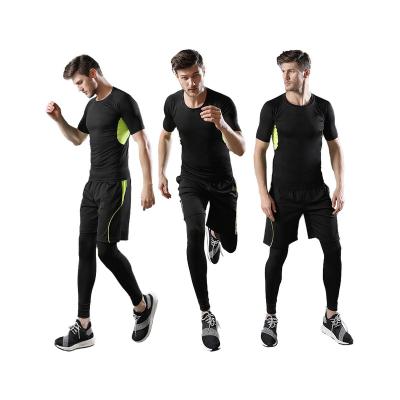 China Breathable Fitness Suits Men's Quick-drying Sweat-absorbent Breathable Basketball Gym Sports Equipment Training Routine Wear Sets for sale