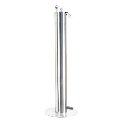 China Foam Soap Dispenser New Design Warehouse Stainless Steel Pedal Rack Floor Sanitizer Soap Dispenser For Hospital for sale