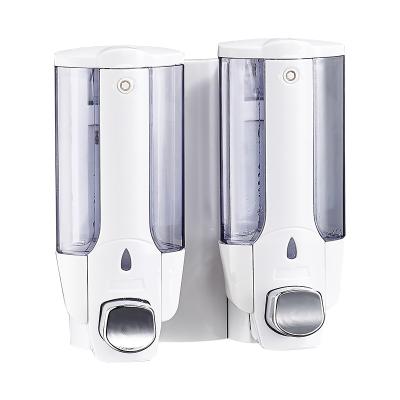 China Dual Head Double Soap Dispenser Soap Dispenser For Hotel Type Manual Hand Soap Liquid Dispenser for sale