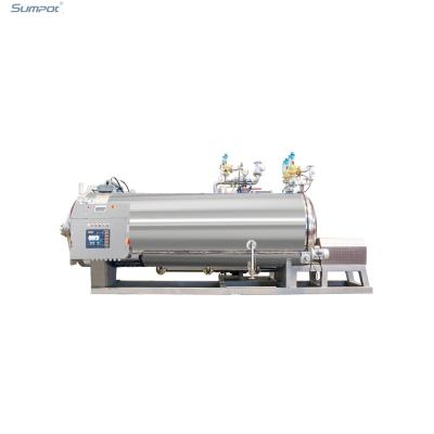 China Shaking High Efficiency Low Price Autoclave Shaking Water Jet Retort Sterilizer Machine For Chocolate Milk for sale