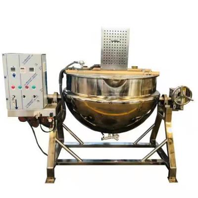 China Stainless Steel Industry Hotels Food Processing Application Steam Jacketed Kettle With High Shear Mixer for sale