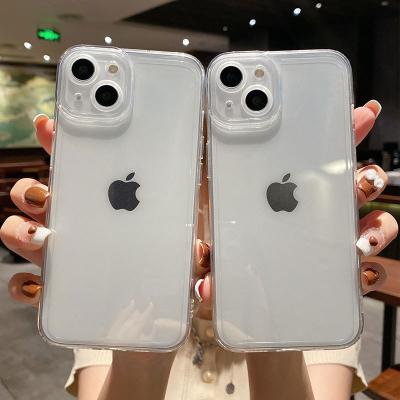 China Factory Direct TPU Shockproof Clear Clear Transparent Back Cover Cell Phone Case For iPhone XR 12 13 pro Max for sale