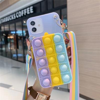 China New Multifunctional Shockproof Wallet Mobile Phone Case For iPhone 13 Pro Max Phone Case With Rope for sale