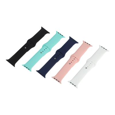 China Fashion Silicone Watch Band 38/40mm 42/44mm Soft Custom Silicone Watch Strap Silicone Watch Band for sale