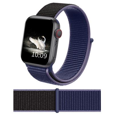 China Sports Wristband Watch Strap For Apple Watch Fabric Woven Loop Nylon Band For Iwatch Smart Watch Bands 38mm 40mm 42mm 44mm for sale