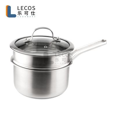 China Sustainable Food Grade 304 Milk Casserole With Stainless Steel Mini Soup Strainers Strainer Steamer Pot for sale