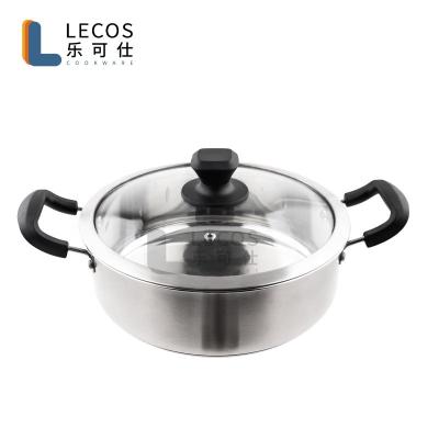 China Sustainable Compartments Season Restaurant Equipment Casserole Stainless Steel Divided Hot Pot for sale